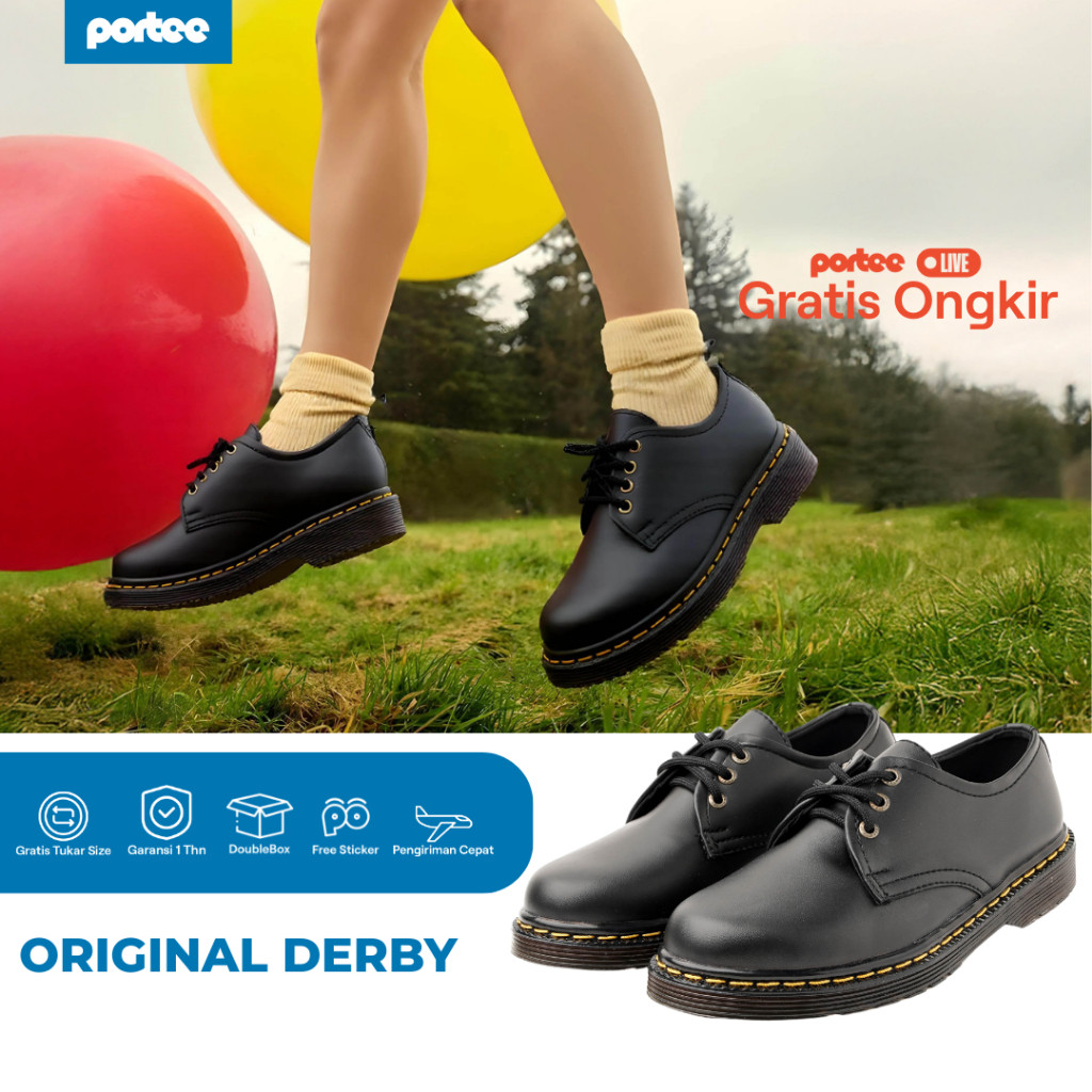 Sepatu Boots Wanita Portee Goods Original Derby Boots