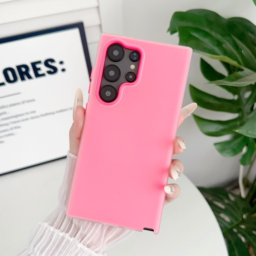 Baru Cairan Silikon dalam permen warna lembut casing untuk samsung galaksi s24 s23 s22 ultra ditamba