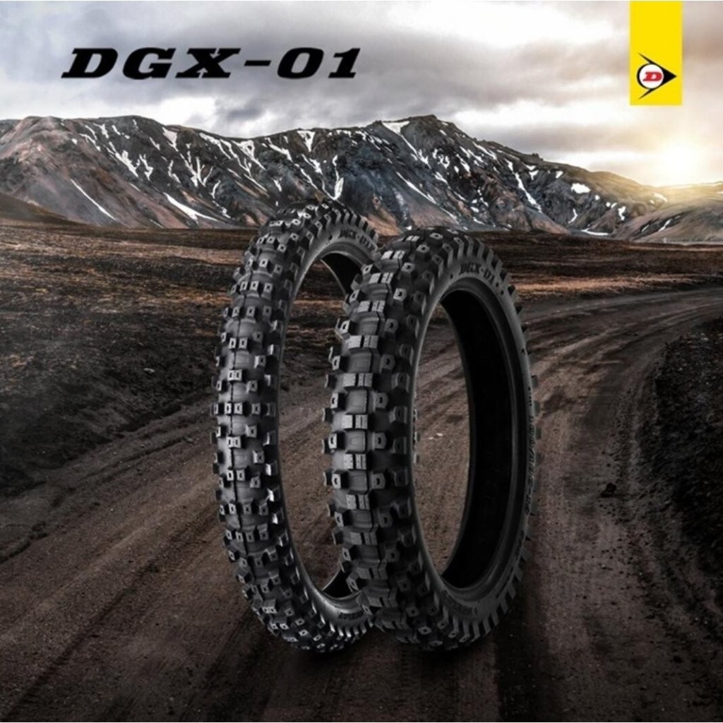 SEPASANG / SATUAN BAN MOTOR TRAIL DUNLOP DGX-01 RING 21 & RING 18 DEPAN BELAKANG
