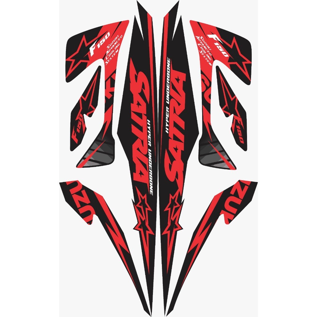 (COD) STRIPING VARIASI SUZUKI SATRIA FU FL TYPE S - STICKER SUZUKI SATRIA FU FACELIFT TYPE S