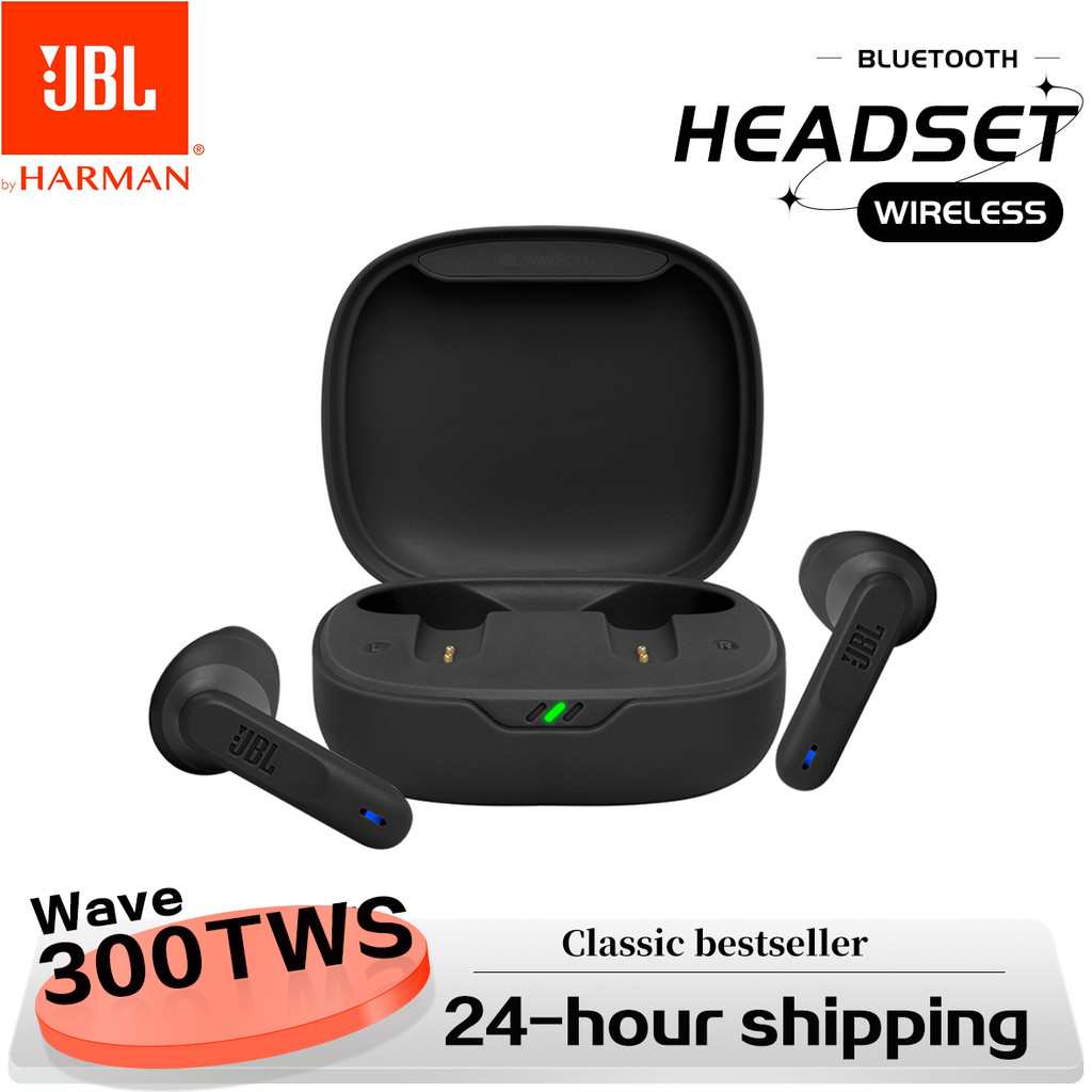 Original JBL Wave 300 TWS True Wireless Earbuds Bluetooth Earphones W300 Bass Sound Sports Earbud wi