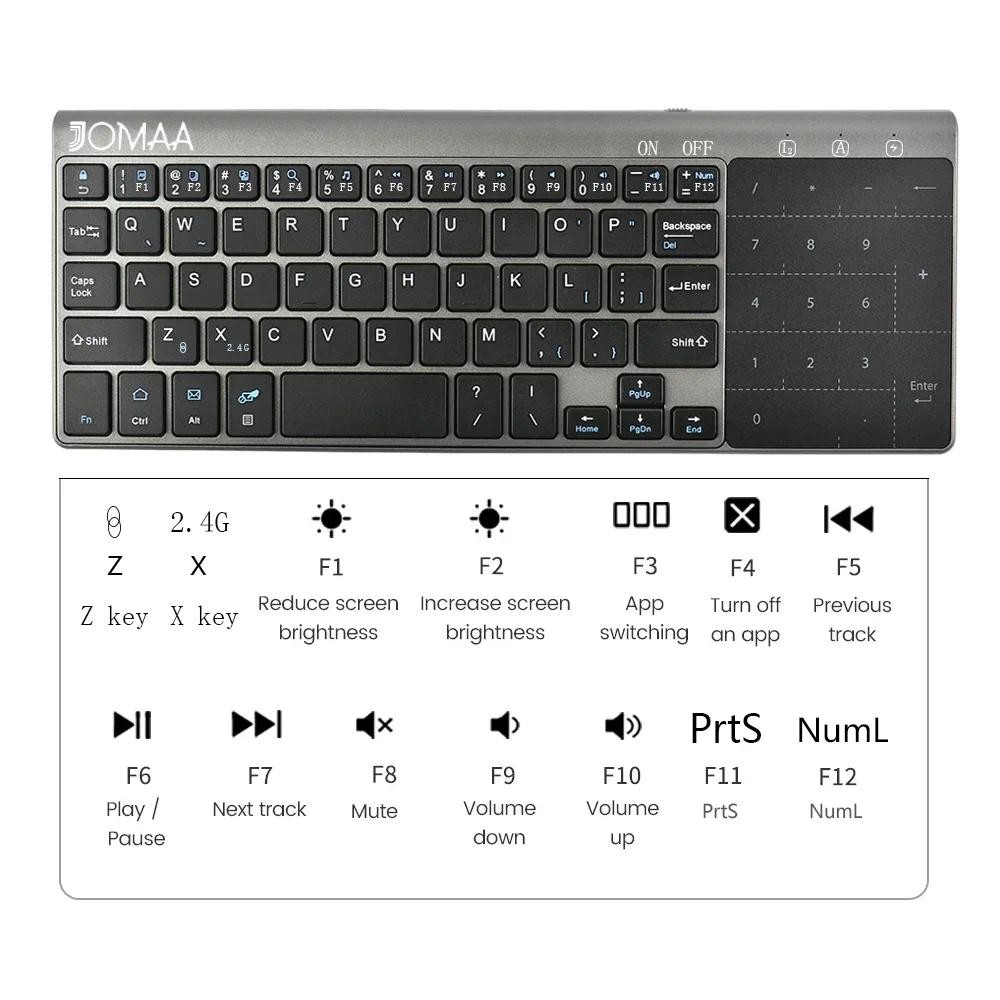 K136 2.4G Wireless Keyboard with Number Toupad Mouse 59 Keys Thin Numeric Keypad for Android Windows