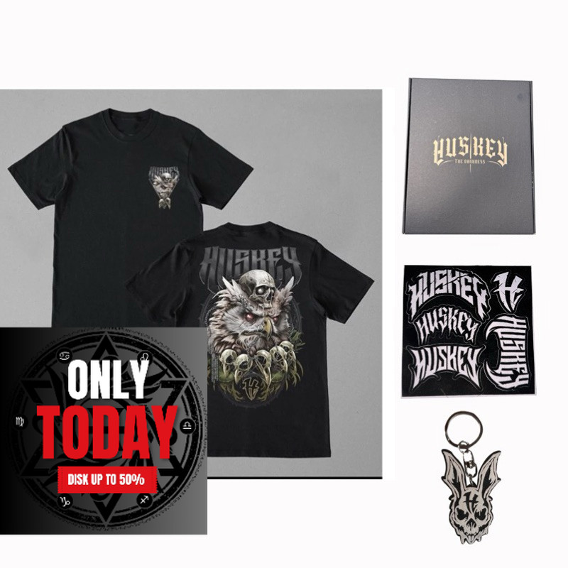 ORI Huskey Clothing - kaos distro pria - simbar owl blk - huskey bali