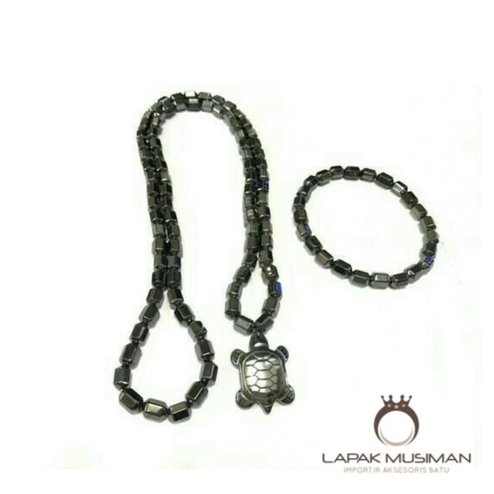Kalung Kesehatan Tourmaline Bonus Gelang Magnetik