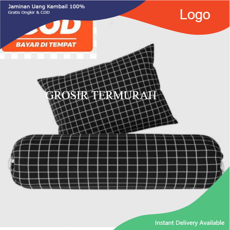 (RESLETING) SARUNG BANTAL RESLETING MOTIF KOTAK KOTAK / SARUNG BANTAL / SARUNG GULING / SARUNG BANTA