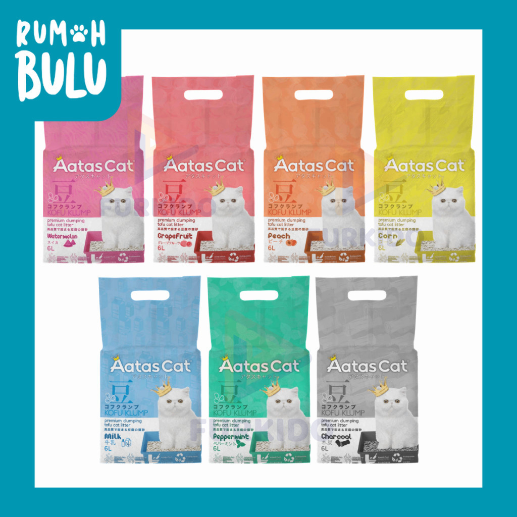 Aatas Kofu Klump Tofu Cat Litter 6 Liter / Pasir Kucing Tofu