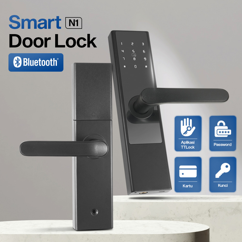 HOMS Smart Door Lock TTLock App Password Card Key - N1