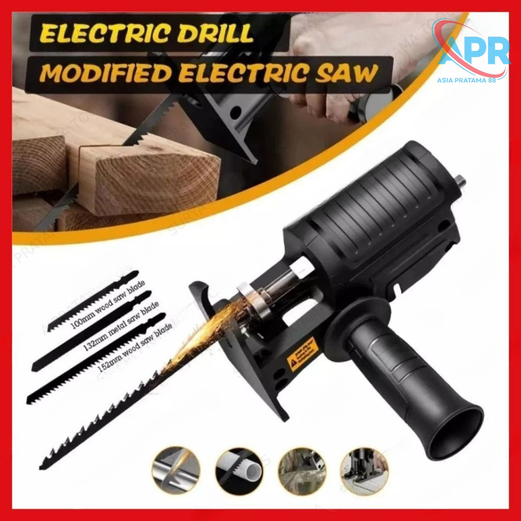 Gergaji Mesin Adapter Jigsaw / Adaptor Bor Drill ke Gergaji Jigsaw Konverter Bor Menjadi Jigsaw