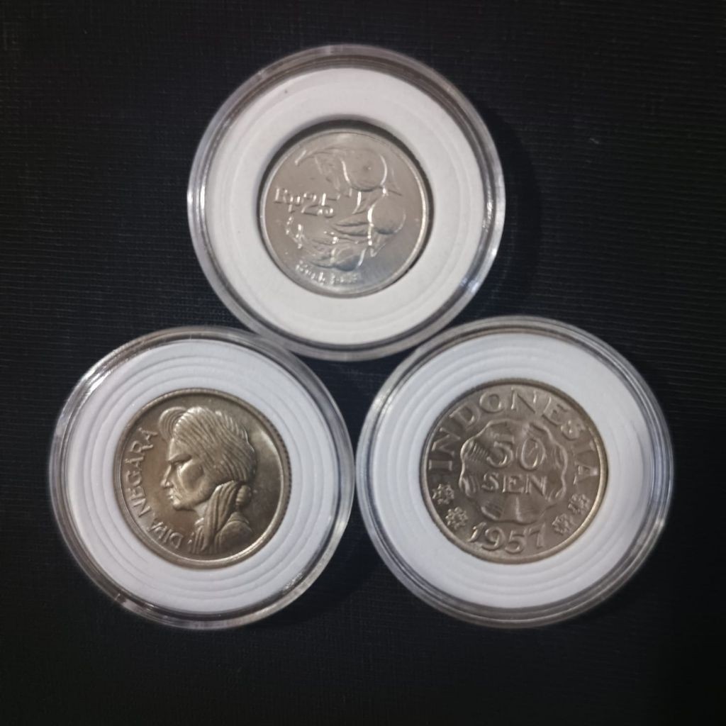 CL5C 26 Rupiah dan 25 Rupiah  +  capsul tahun 1971 (kombinasi 50sen) Original