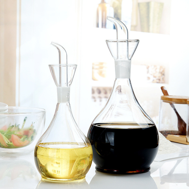 Nordic Glass Oil Pot, Seasoning Pot, Soy Sauce Bottle, Vinegar Pot, Household Kitchen Supplies, Leak