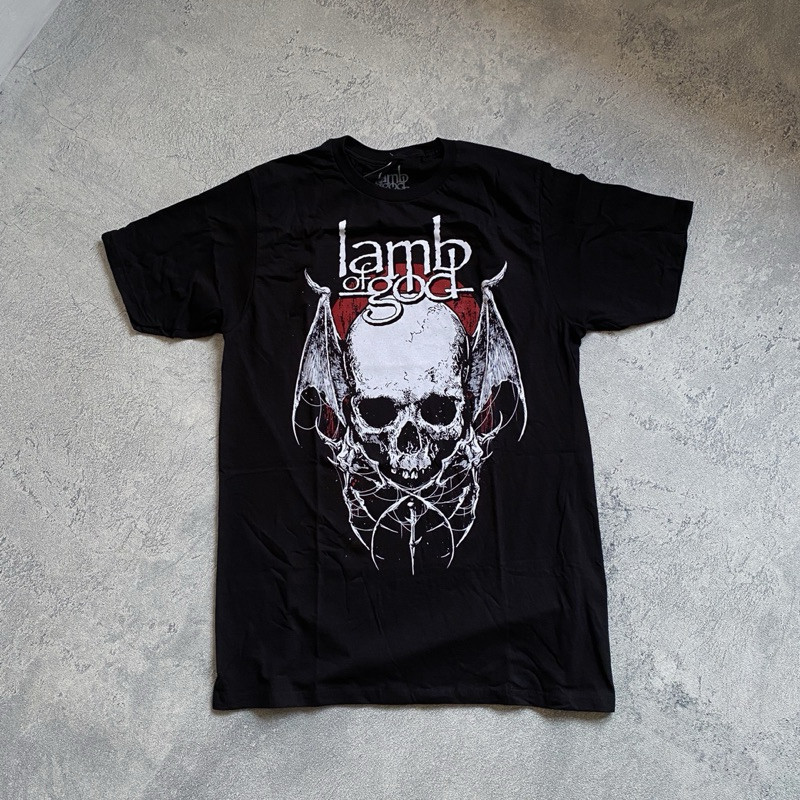 (COD) Lamb Of God - Winged Skull Kaos Katun S-XXL