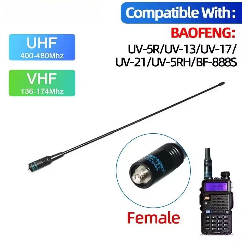 Antena Walkie-Talkie Baofeng NA-771 – Antena Segmen Ganda, Sinyal Kuat & Jangkauan Luas, Kompatibel 