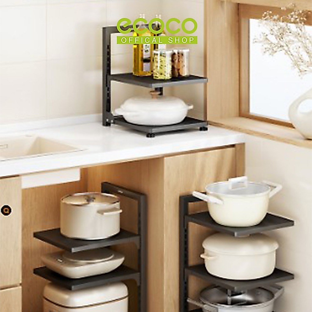 ECOCO Kitchen Wok Stand – Penyangga Serbaguna Anti Slip, Dudukan Minimalis untuk Wajan Dapur