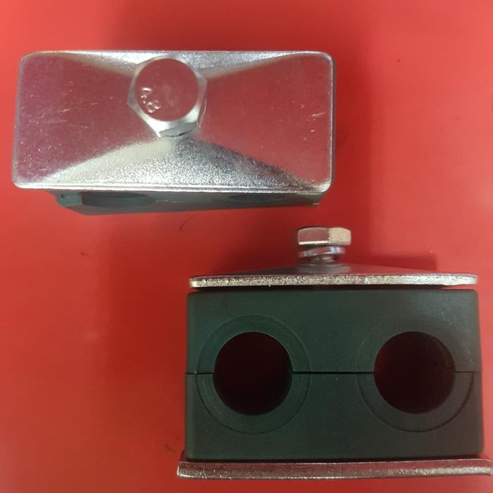 clamp pipa 25 mm double hole