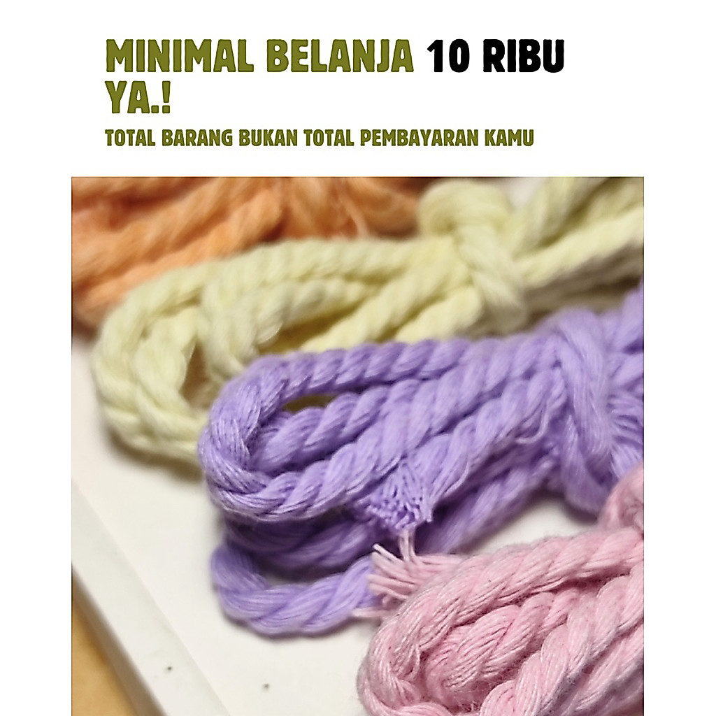 (5meter) "Kejahitan" Tali Macrame 4mm