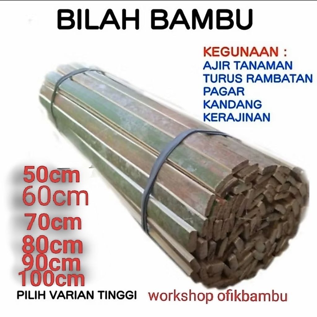 BAMBU BELAH RENG BAMBU AJIR TANAMAN KANDANG HEWAN PAGAR