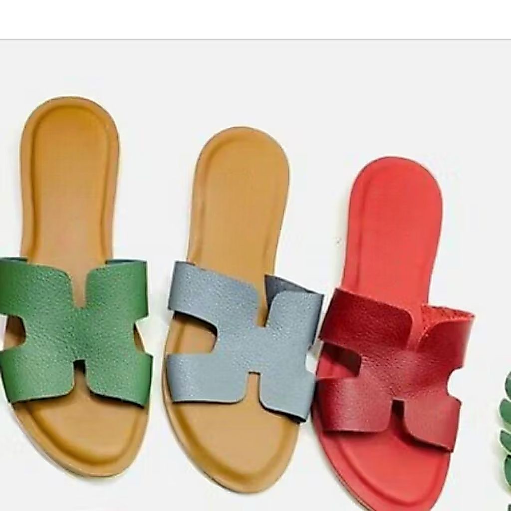 Sandal wanita kulit asli sandal teplek perempuan