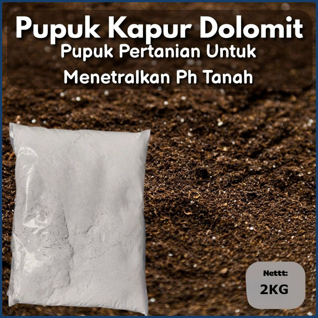 Pupuk Kapur Dolomit Petro Cas Super 2kg Tepung Putih