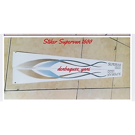 Stiker Zebra supervan 1600 / stiker Super van 1600 1.6 / Stiker zebra espass minibus supervan