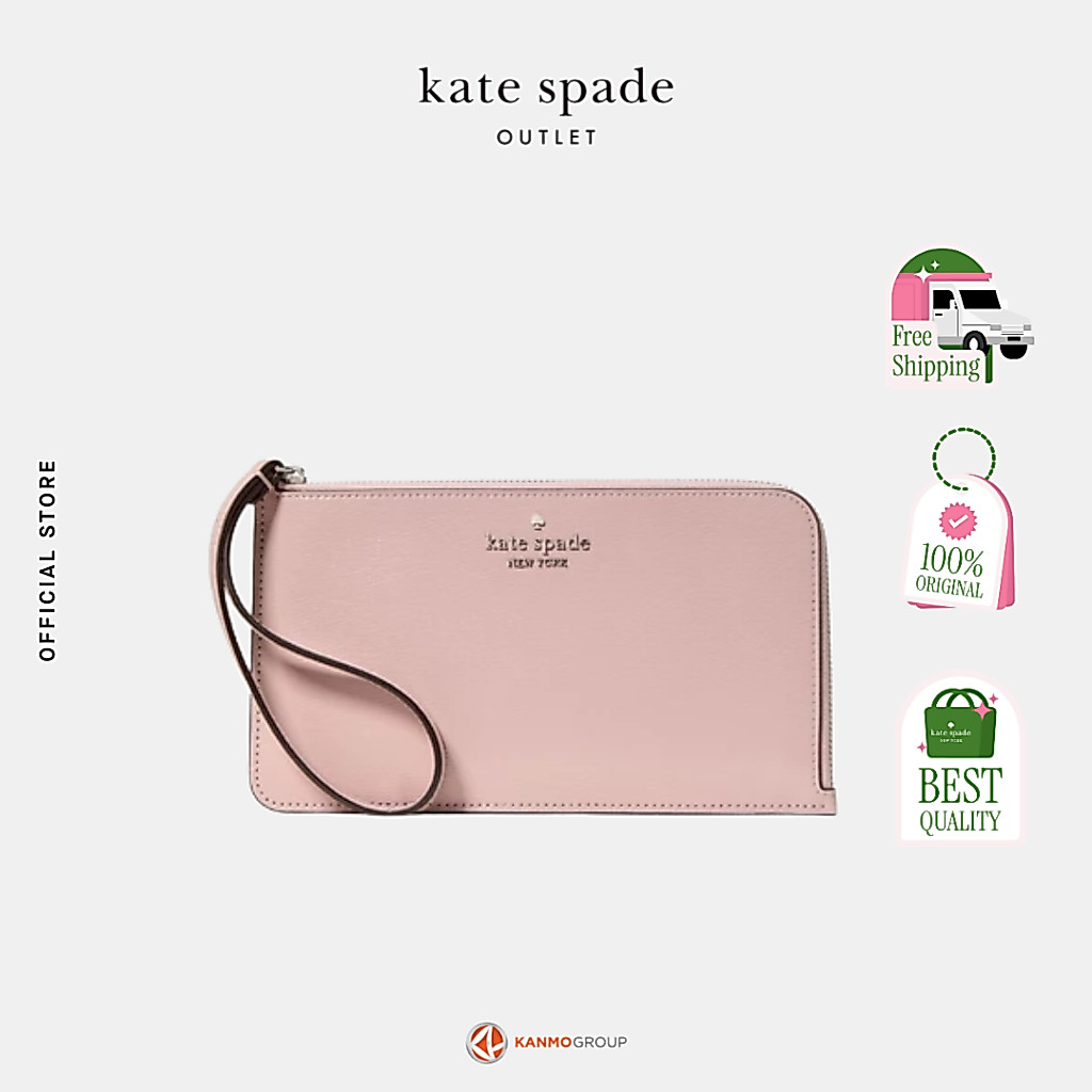 Kate Spade Lucy Medium L-Zip Wristlet - Dompet Wristlet Wanita