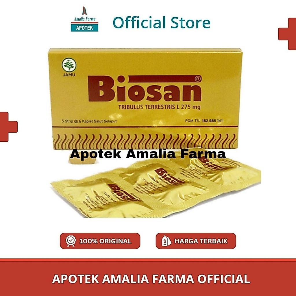 Biosan Tribulus Terrestris L 275mg// Strip isi 6 kaplet