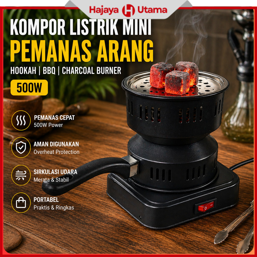 Kompor Listrik Mini Pemanas Arang Hookah BBQ Charcoal Burner 500W - ZD-A016