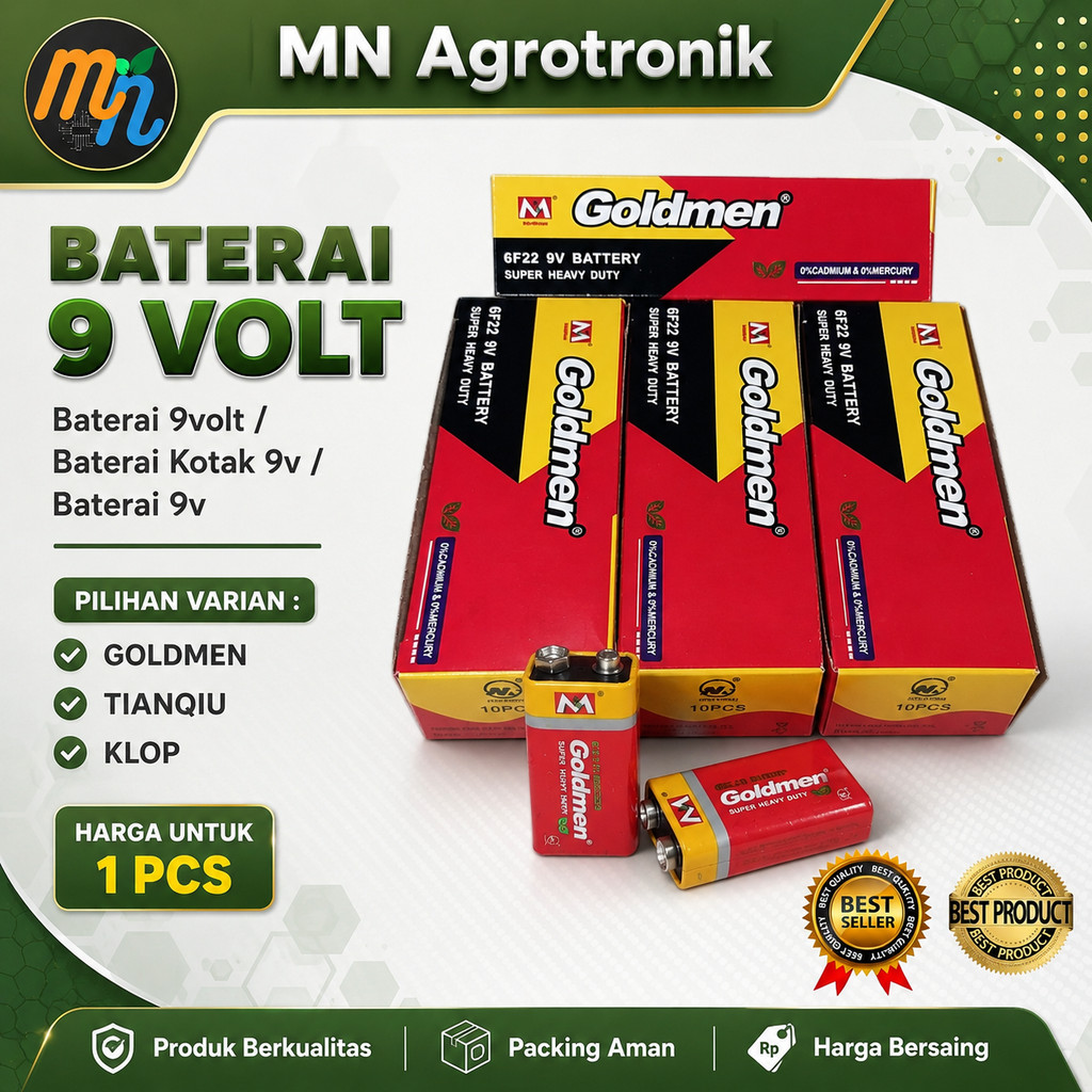 Baterai 9volt/Baterai Kotak 9v/Baterai 9v