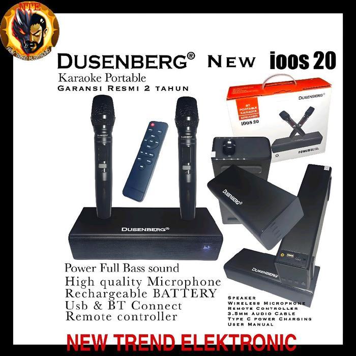 Speaker Dusenberg ioos 20 Mini Soundbar Karaoke Smart Tv, Hp, Bluetooth, 2 Mic Wireless