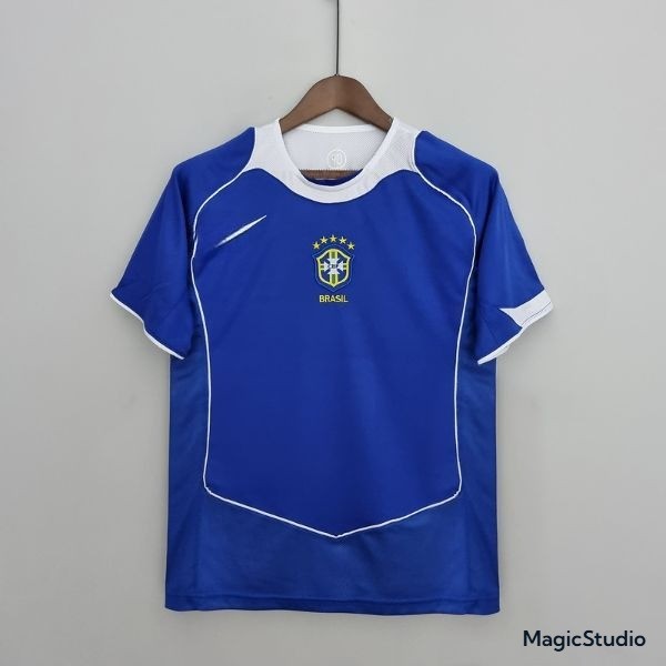 Jersey Retro 2004/06 Brazil away Bola Retro football T shirt pria