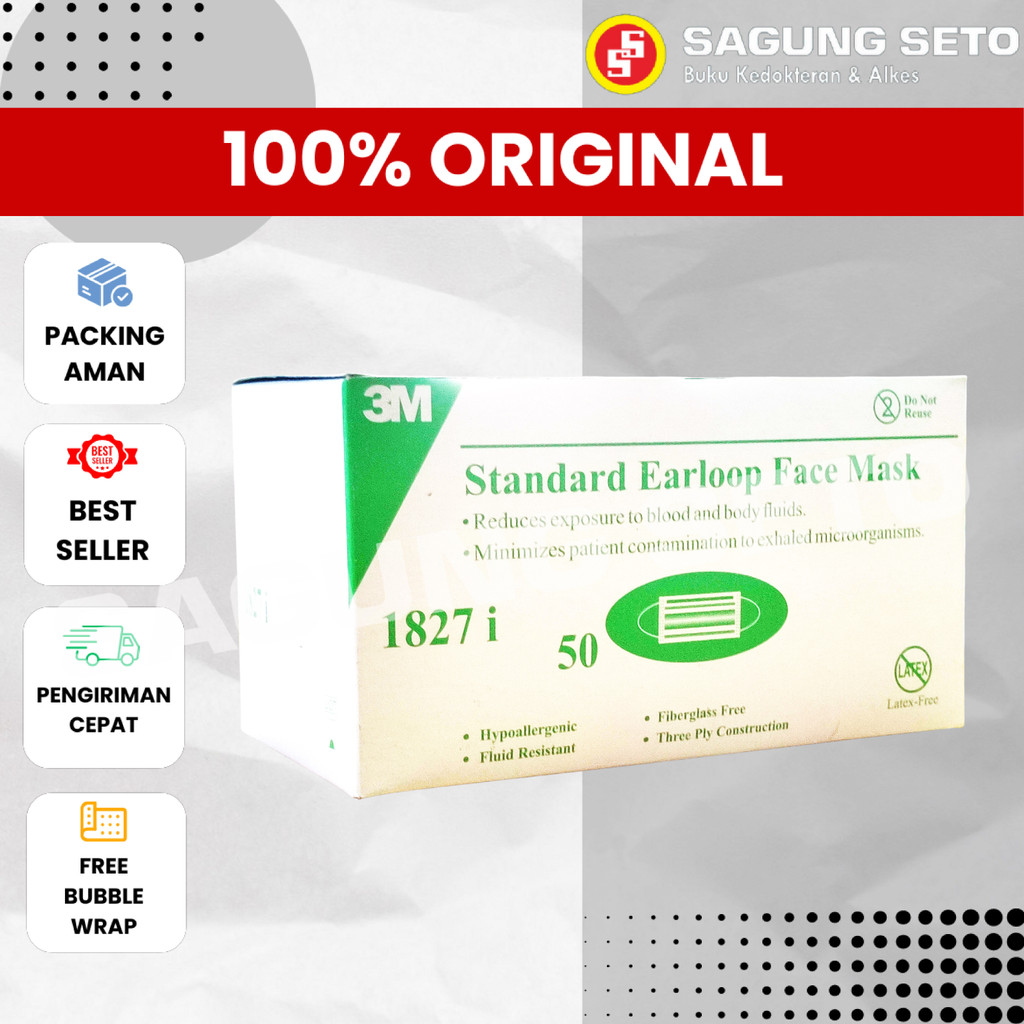 SURGICAL MASK EARLOOP 3M P70SME3M / MASKER 3M EARLOOP