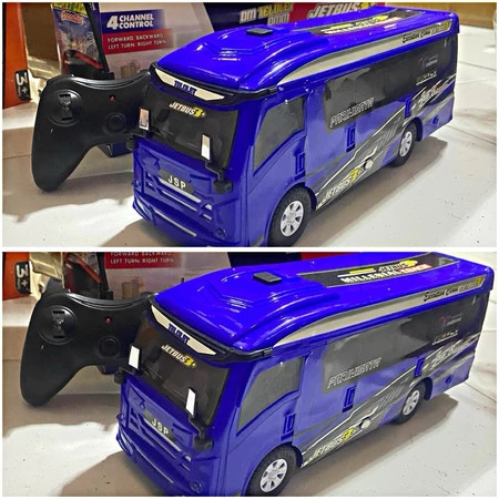 REMOTE CONTROL BUS TRAVEL ELF HIACE MAINAN MOBIL RC TRAVEL BASURI ELF TRAVEL CAR RC