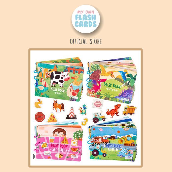 Promo Best Busy Book - Activity Book dengan Packaging Dus Cantik Farm Dinosaurs Quiet Book Buku Akti