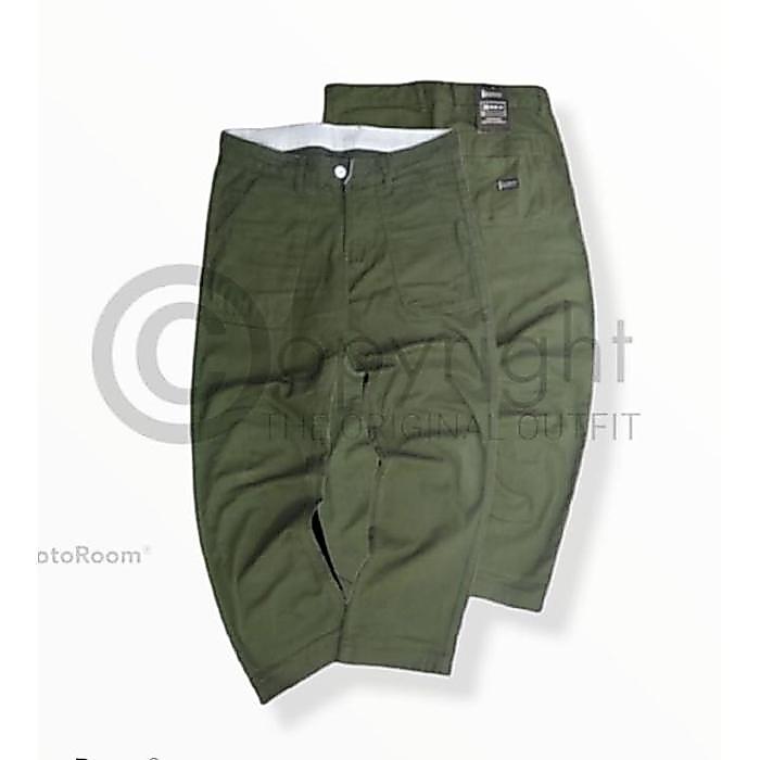 DREELAND Fatique Army Celana Chino Oversize Fatigue Pants Pria Model Reguler - Hijau Army, 28 Army F