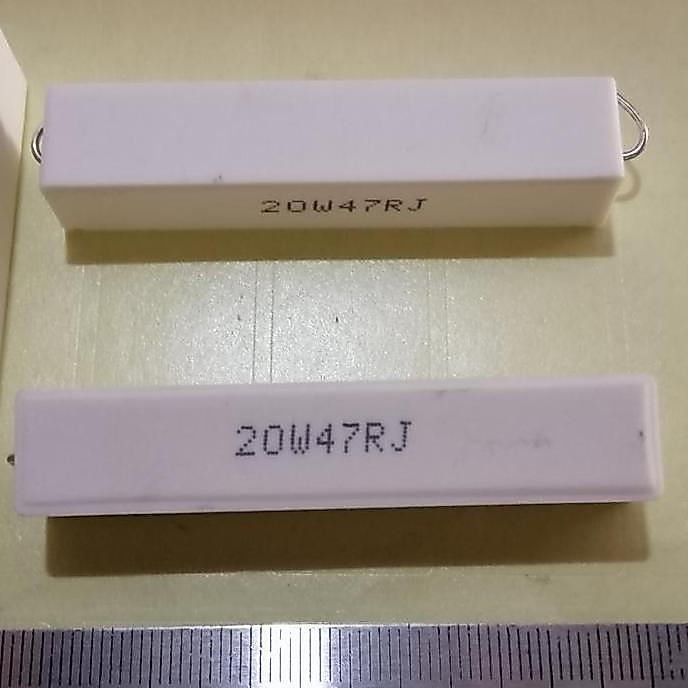 20W47RJ 47OHM 47RJ 47R  20W 20 WATT 47 OHM RESISTOR KAPUR 20WATT KOMPONEN SE27