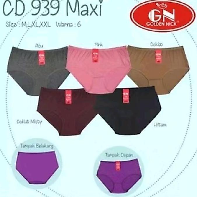 12pcs_CD GN 939/celana dalam wanita GOLDEN NICK 939 size M-3L/cd gn wanita