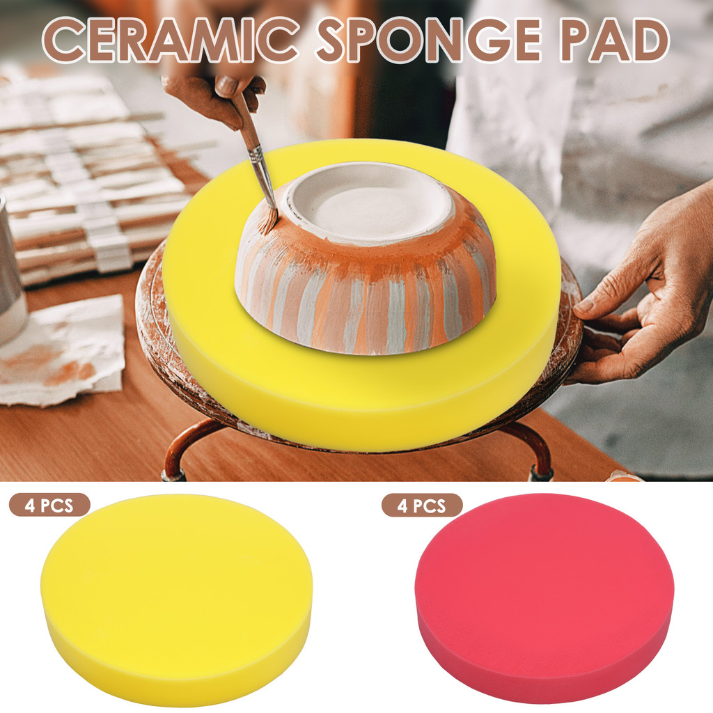 

4 Pcs Efficient Pottery Foam Pad High Density Pottery Foam Table Runner for Molding Painting Glazing Clay Craft