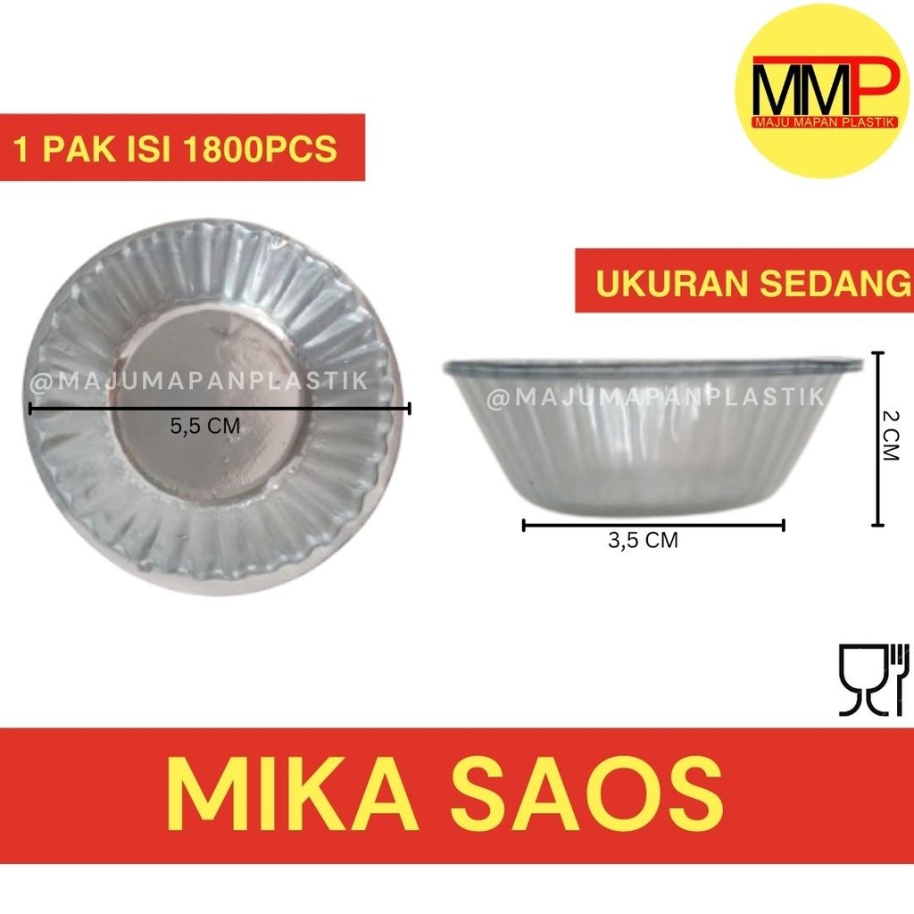 [1800 pcs] Mika Saos Bulat Sedang / Mika Mayonais kecil / Cup Mika Food Grade
