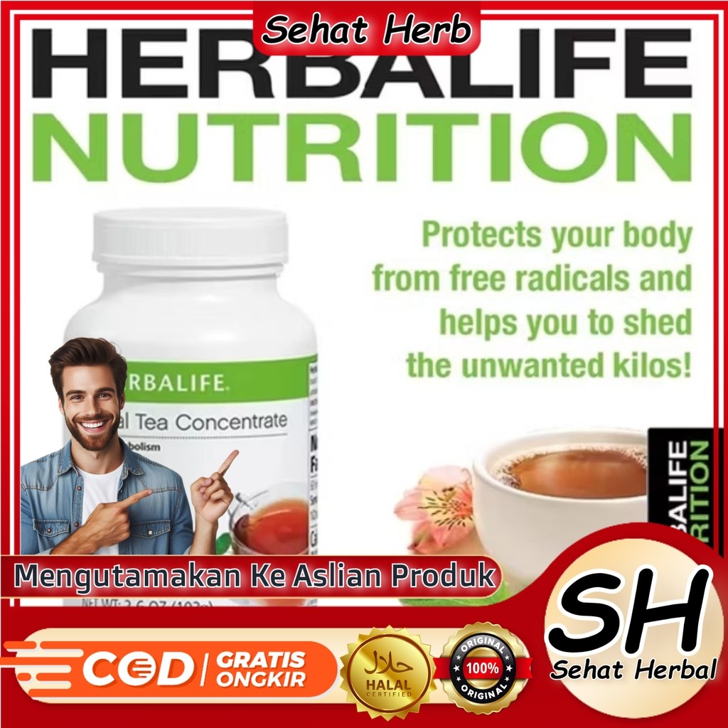 Teh Herbalife Pembakar Lemak Penurun Berat Badan 100% Original Pembakar Lemak Jadi Stamina