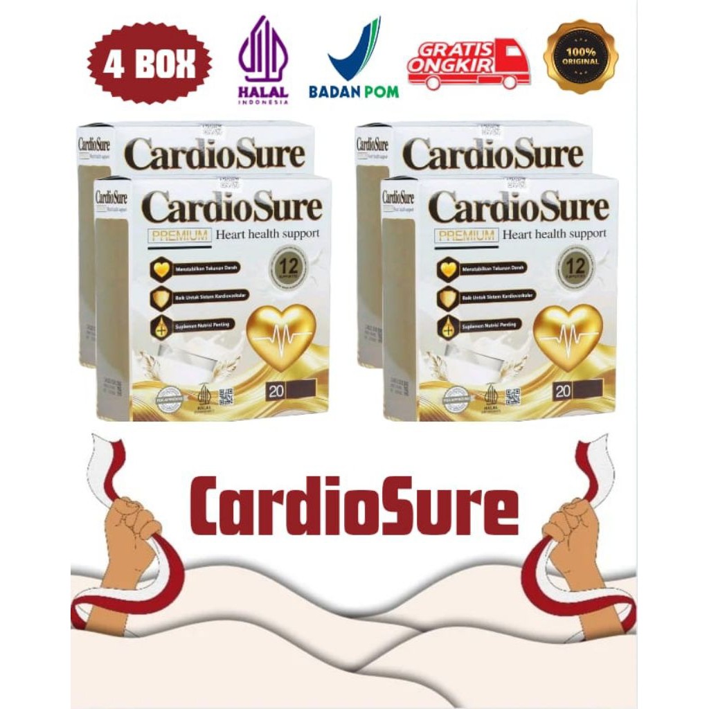 

PROMO 4 BOX CARDIOSURE PREMIUM ® SUSU KESEHATAN HIPERTENSI JANTUNG KOLESTEROL ASAM URAT