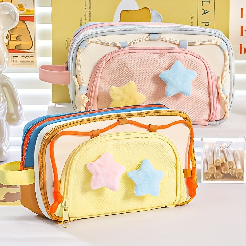 

Organizer Kotak Pensil Multi-Fungsional Bergaya - Tas Alat Tulis Kain Oxford Kapasitas Besar dengan Beberapa Kompartemen untuk Pena, Spidol, Gunting & Rias Wajah - Penyimpanan Perlengkapan Kantor & Sekolah Portabel