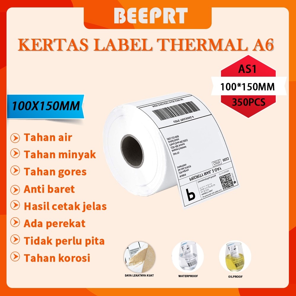 

QIRUI Shopee Thermal Roll Paper for Shopee Waybill 100*150mm Express Label Good Quality A6 Sticker Paper