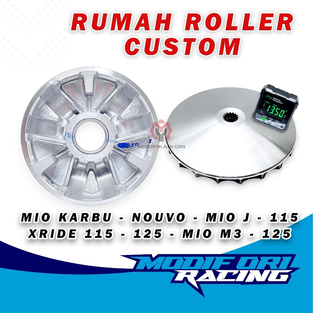 Rumah Roller Racing Mio j - mio M3 Pulley bubut custom CVT upgrade Kirian MIO Racing
