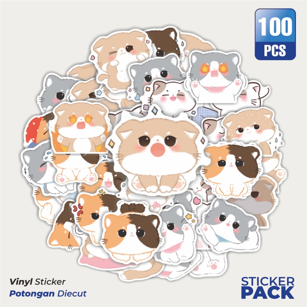 

Terbaru! 50 pcs Stiker Animal Cat Jaomeow [Kucing] Dekorasi Lucu Kreatif untuk Notebook, Skateboard, HP