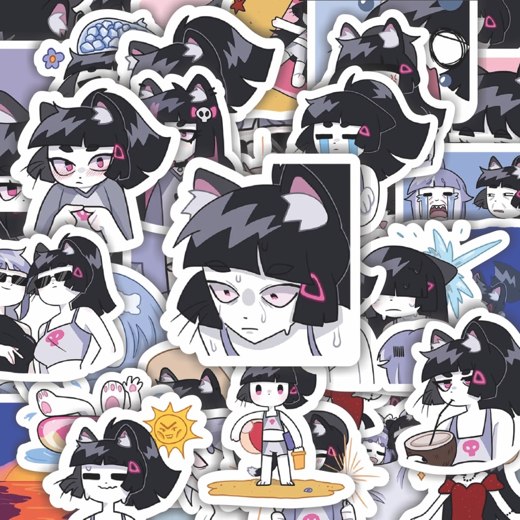 

100PCS Lucu Stiker Kartun Summer Zizi Cute Stiker Aesthetic Stiker Anti Air Stikers Berperekat Waterproof sticker decal buat Motor Helm Buku Journal Koper Casing HP Laptop Botol Minum Hadiah anak