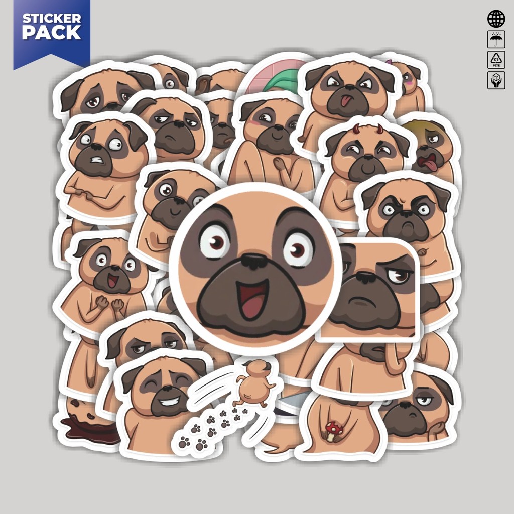 

[100PCS]Stiker Pack Stiker Kartun Boone The Dog Aesthetic Vinyl Anti Air Dekorasi Sticker Laptop Buku Journal Koper Helm Casing HP Gitar Helm Skateboard