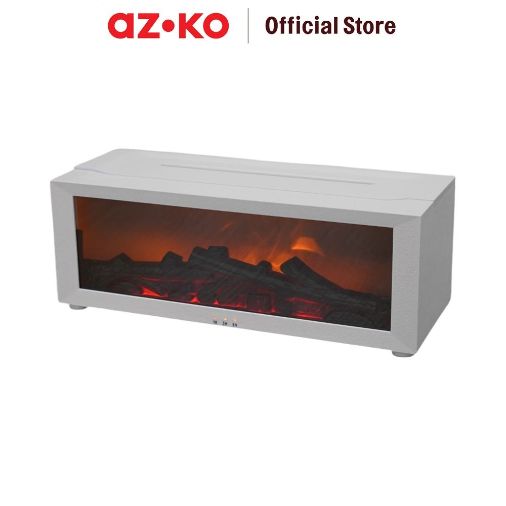 AZKO Breathe Diffuser Aromaterapi Dengan Efek Bonfire Wood - Putih Dispenser Pengharum Ruangan Alat 