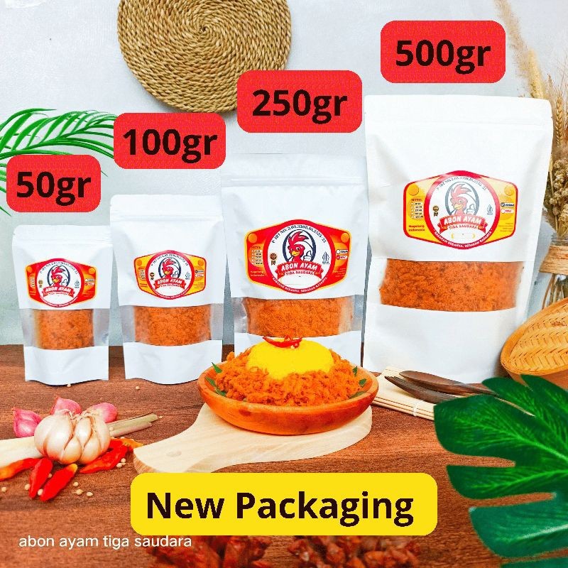 

500gr (PREMIUM) Abon ayam tiga saudara | asli tanpa campuran | netto 500gr