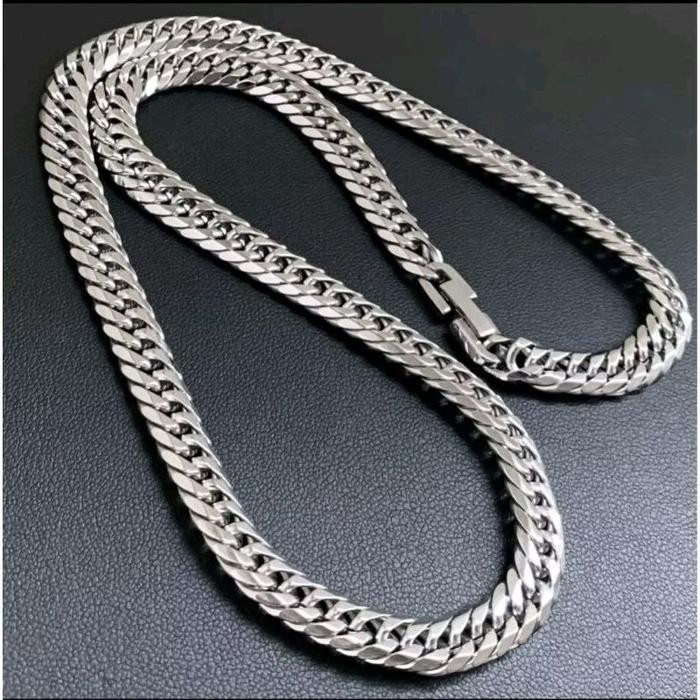 Kalung Rantai Rapet Kualitas Titanium Pengait Klip Kalung Pria Wanita Asli Stanliess Steel 316L - pe