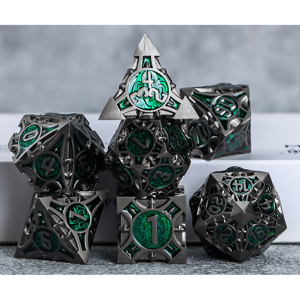 Metal Dice, Metal DND Dice Set for Board Game, DND Dice, Polyhedral Metal Dice, RPG Dice, Dungeons a