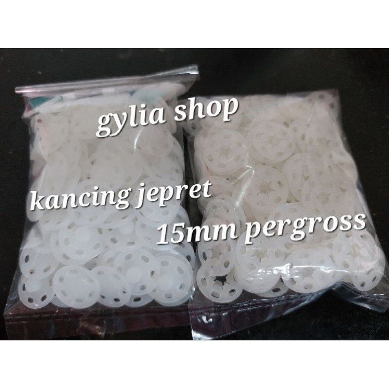 Kancing Jepret Plastik 15mm / Kancing Jepret Besar per grossMurah